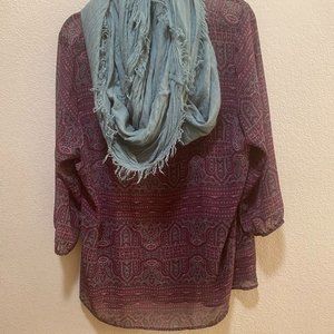 Maurices Boho Top with Scarf NWT